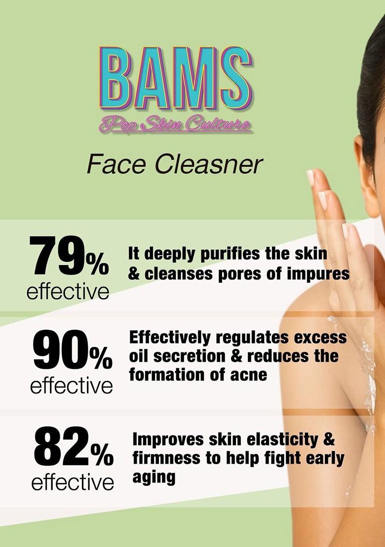 Bams Pop Skin Culture Tea Tree Eucalyptus Face Wash 150 Ml