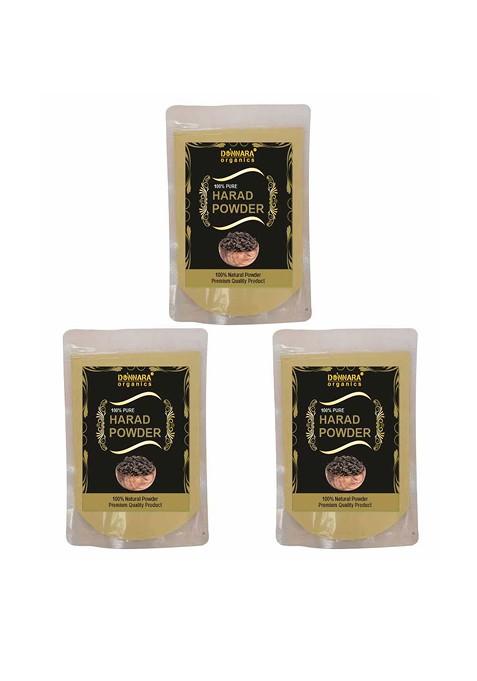 Donnara Organics Set Of 3 Harad Powder Face Pack For Oil Control 100 G Each