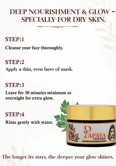 Vedpuran Papaya Face Mask For Glowing Hydrated Skin 50 G