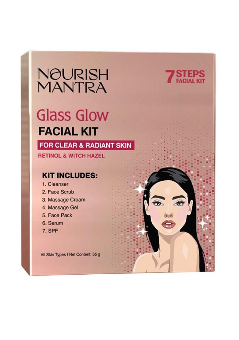 Nourish Mantra Glass Glow Facial Kit With Retinol Witch Hazel 35 G
