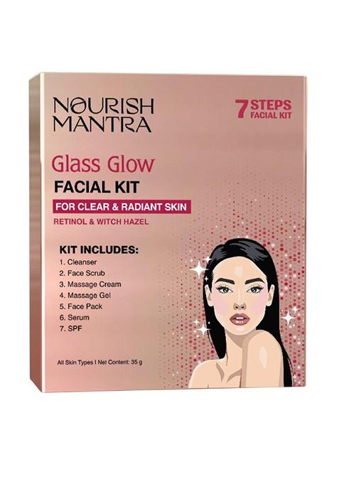 Nourish Mantra Glass Glow Facial Kit With Retinol Witch Hazel 35 G