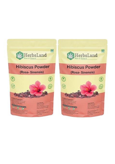 Herbsland Set Of 2 Hibiscus Powder For Hair Skin 100 G Each