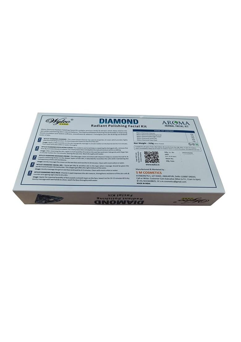 Wylco 5 Step Aroma Herbal Diamond Facial Kit For Skin Rejuvenation 310 G