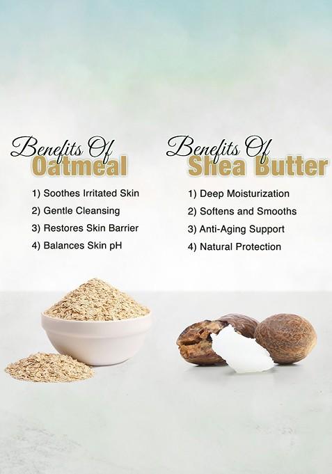 Bams Pop Skin Culture Oatmeal Shea Butter Shower Gel For Hydration 400 Ml