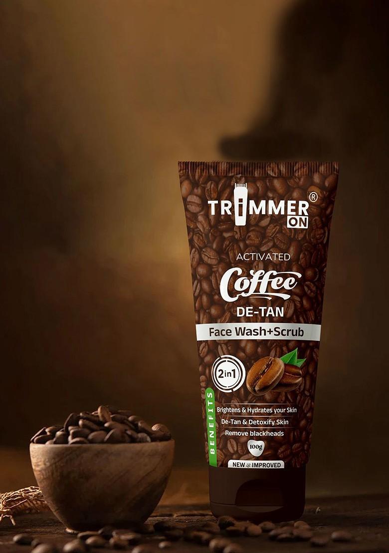 Trimmer On Set Of 3 Activated Coffee De Tan Scrub Face Wash 100 G Each
