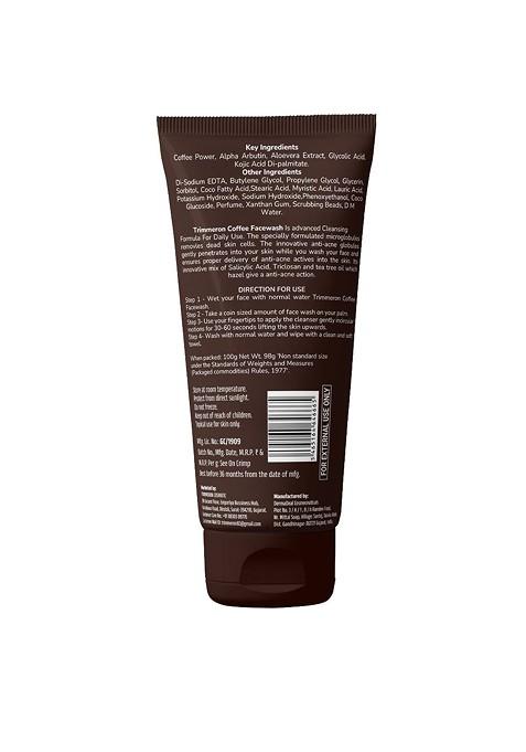 Trimmer On Set Of 3 Activated Coffee De Tan Scrub Face Wash 100 G Each