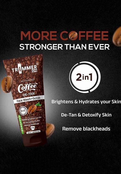 Trimmer On Set Of 3 Activated Coffee De Tan Scrub Face Wash 100 G Each