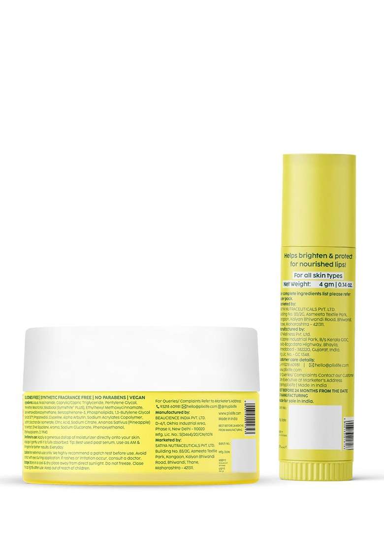Plix The Plant Fix Pineapple Spf 50 Smoothie Moisturizer Lip Balm For Skin Brightening - Indya