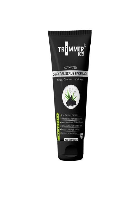 Trimmer On Activated Charcoal Scrub Facewash For Deep Cleansing 100 G Each