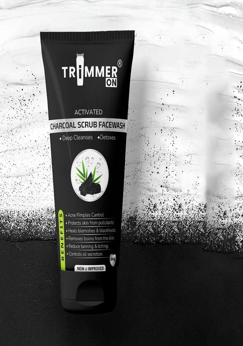 Trimmer On Set Of 2 Activated Charcoal Scrub Facewash For Deep Cleansing 100 G Each