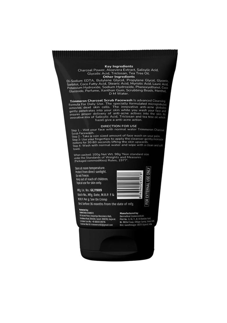 Trimmer On Set Of 2 Activated Charcoal Scrub Facewash For Deep Cleansing 100 G Each