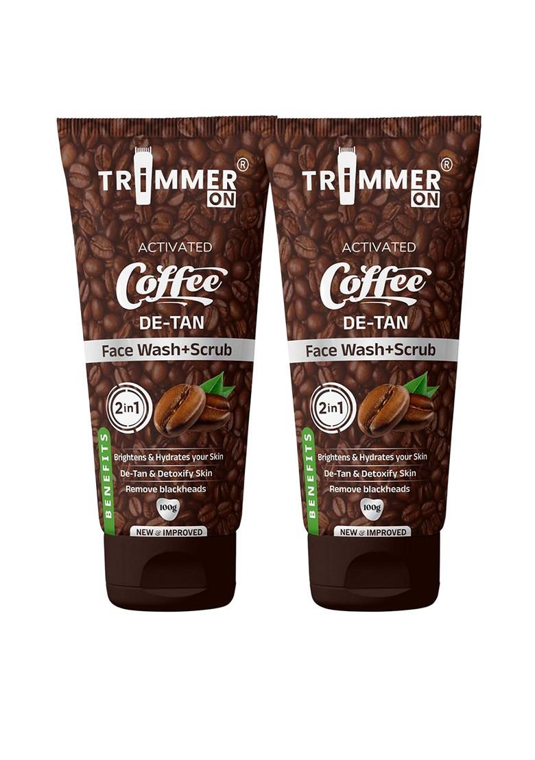 Trimmer On Set Of 2 Activated Coffee Detan Scrub Face Wash 100 G Each