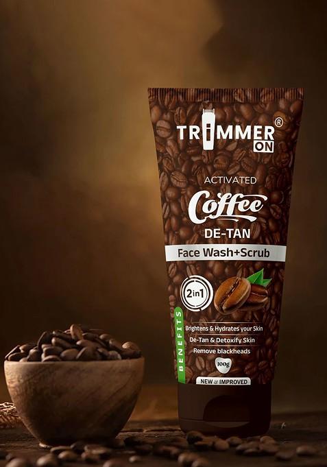 Trimmer On Set Of 2 Activated Coffee Detan Scrub Face Wash 100 G Each