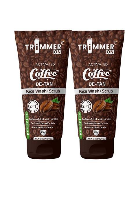 Trimmer On Set Of 2 Activated Coffee Detan Scrub Face Wash 100 G Each