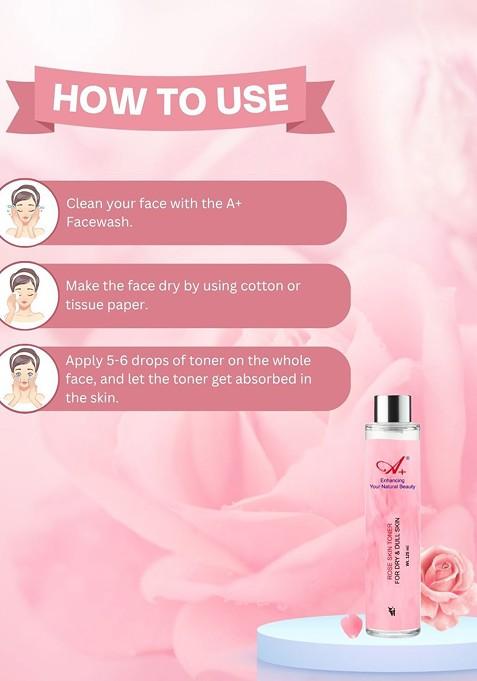A Professional Range Rose Skin Toner 125 Ml