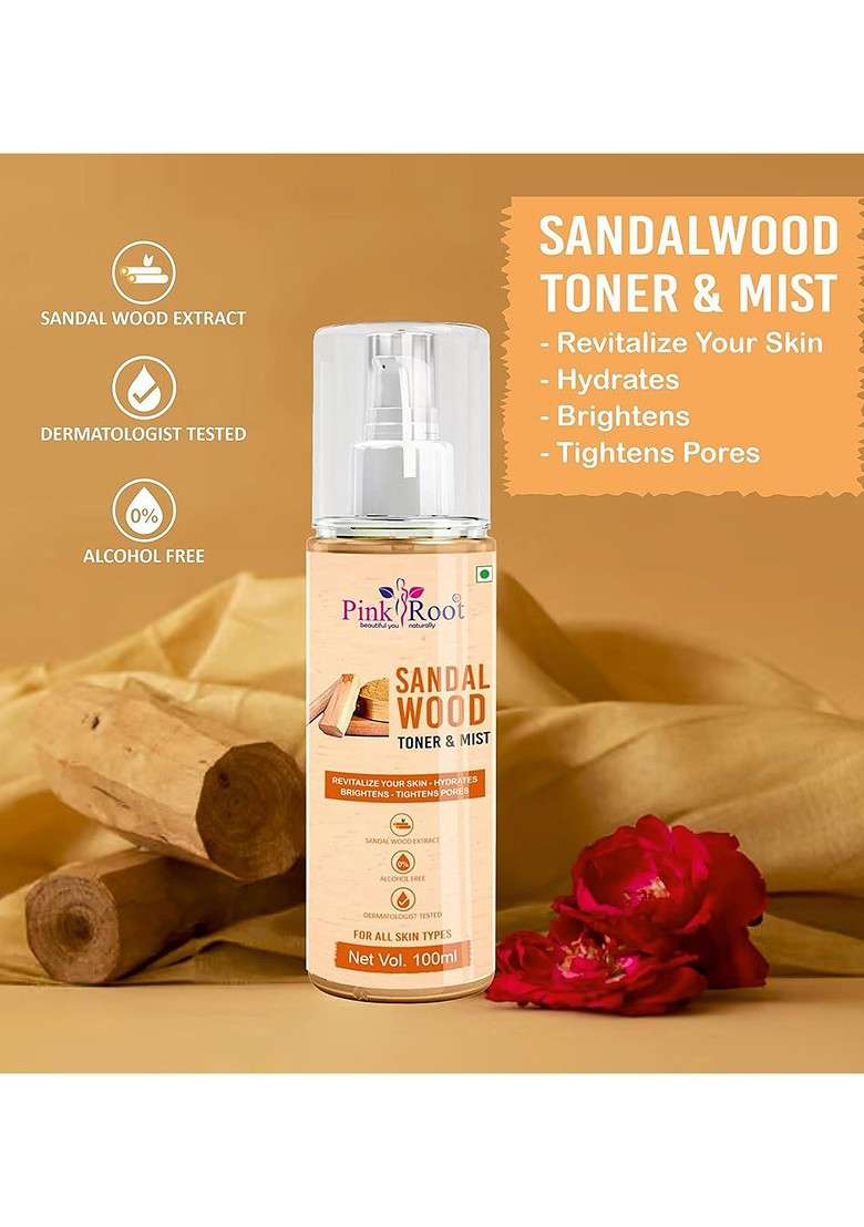 Pink Root Sandalwood Toner Mist 100Ml - Indya