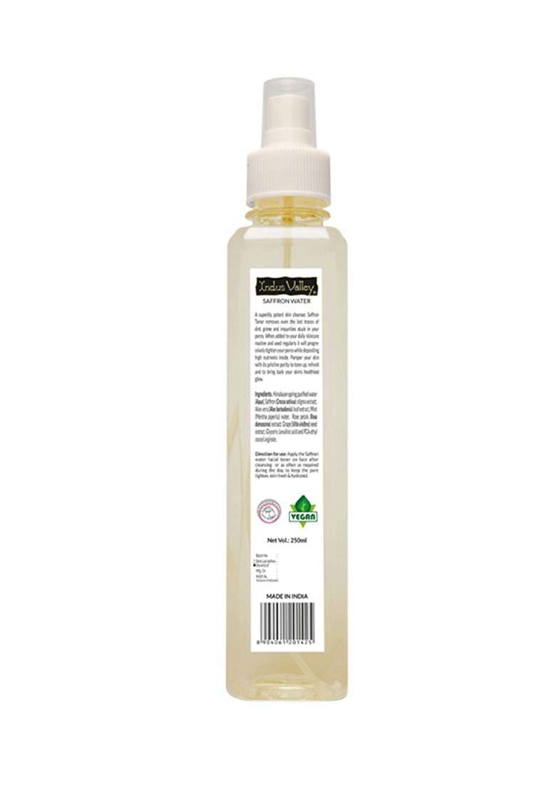 Indus Valley Natural Saffron Water Facial Toner 250 Ml - Indya