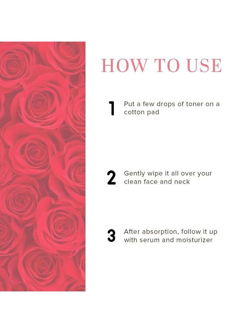 Elecsera Natural Rose Water For Skin Face Hair 50 Ml - Indya