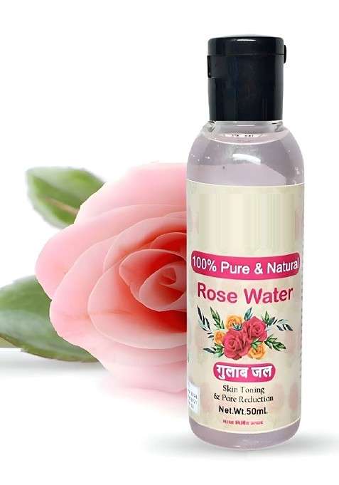 Elecsera Natural Rose Water For Skin Face Hair 50 Ml