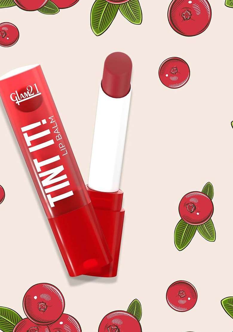 Glam21 Set Of 3 Tint It Spf15 Lip Balm Rose Apple Cranberry Dragon Fruit - Indya