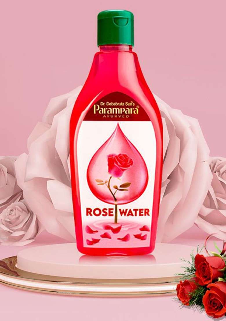 Parampara Ayurved Rose Water Toner With Vitamin E 300 Ml - Indya