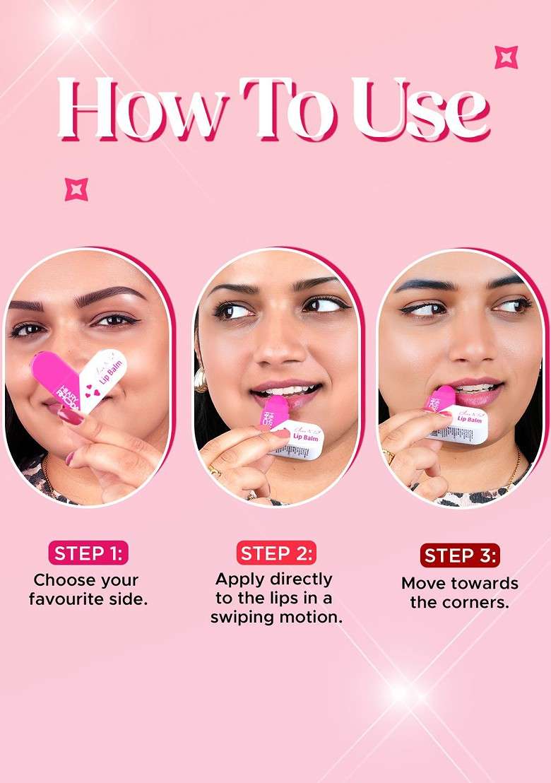 Hilary Rhoda 2 Sided Clear Tint Lip Balm With Shea Butter 27G Each Side Coral Love 03 - Indya