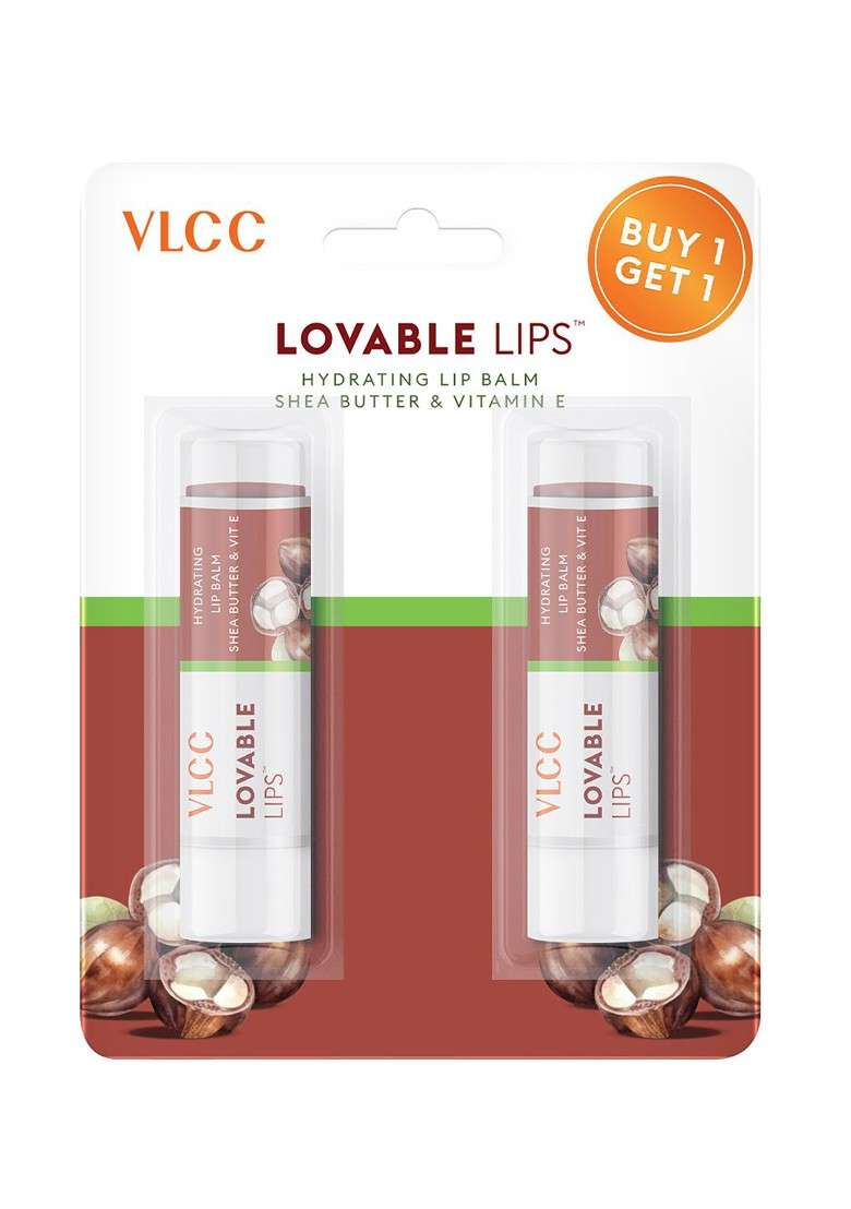 Vlcc Lovable Set Of 2 Hydrating Lip Balm With Shea Butter Vitamin E 4 5 G Each B1G1 - Indya