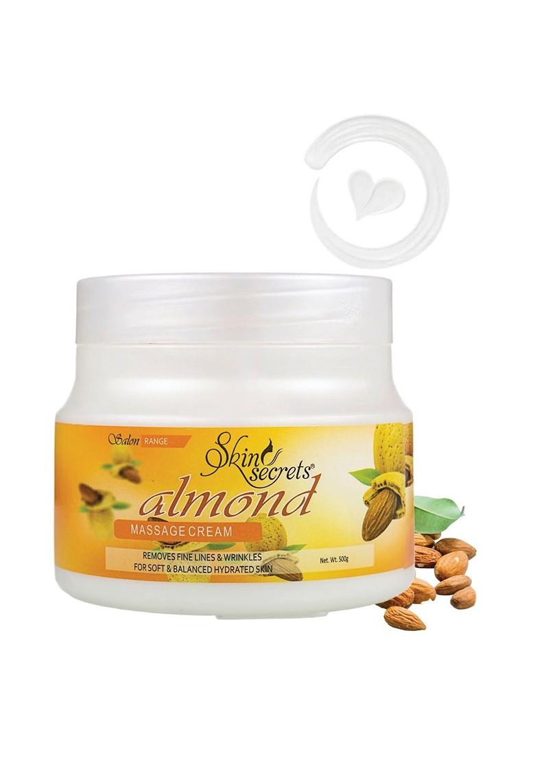 Skin Secrets Cruelty Free Almond Massage Cream To Remove Fine Lines Wrinkles 500 G