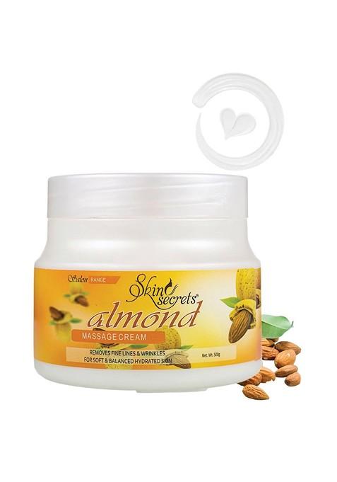 Skin Secrets Cruelty Free Almond Massage Cream To Remove Fine Lines Wrinkles 500 G