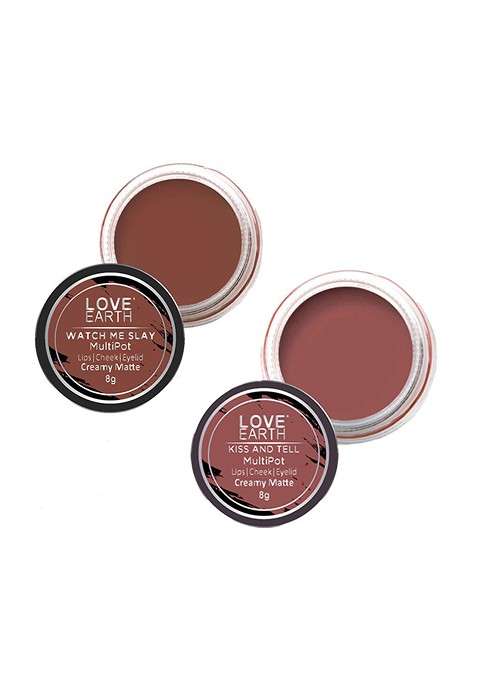Love Earth Set Of 2 Creamy Matte Lip Cheek Tint 8 G Each Watch Me Slay Kiss And Tell