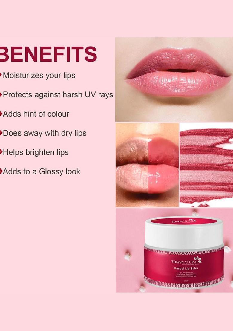 7Daysnatural Herbal Lip Balm For Nourished Lips 15G