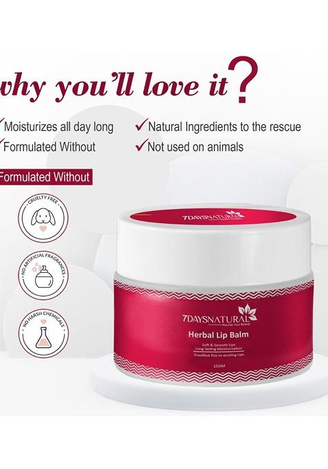 7Daysnatural Herbal Lip Balm For Nourished Lips 15G