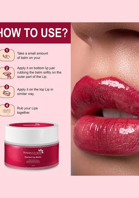 7Daysnatural Herbal Lip Balm For Nourished Lips 15G