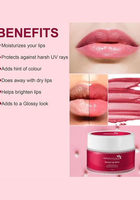 7Daysnatural Herbal Lip Balm For Nourished Lips 15G