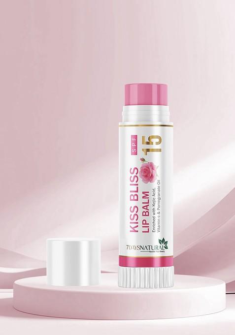 7Daysnatural 7Days Kiss Bliss Lip Balm For Nourishing With Spf 15 Vitamin C 5 G Rose