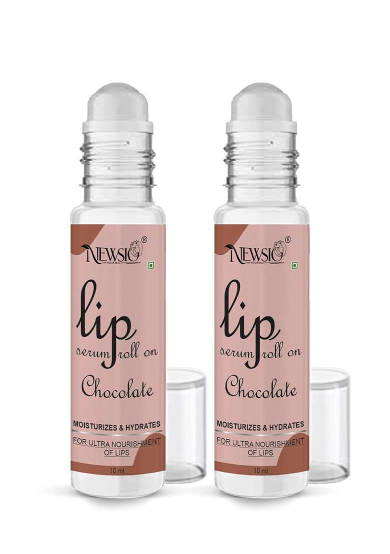 Newsio Set Of 2 Roll On Lip Serum For Ultra Nourishment 10 Ml Each Chocolate - Indya
