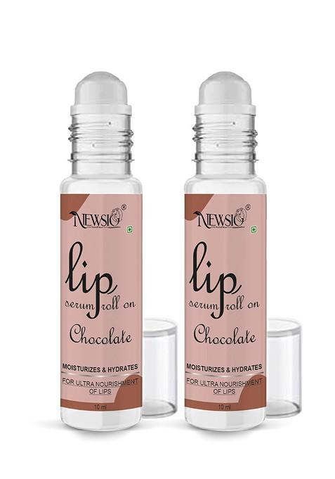Newsio Set Of 2 Roll On Lip Serum For Ultra Nourishment 10 Ml Each Chocolate