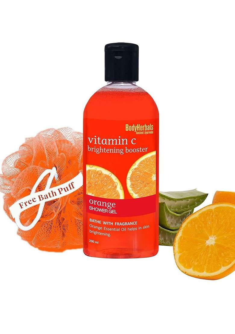 Bodyherbals Orange Shower Gel With Aloevera Seabuckthorn 200 Ml - Indya