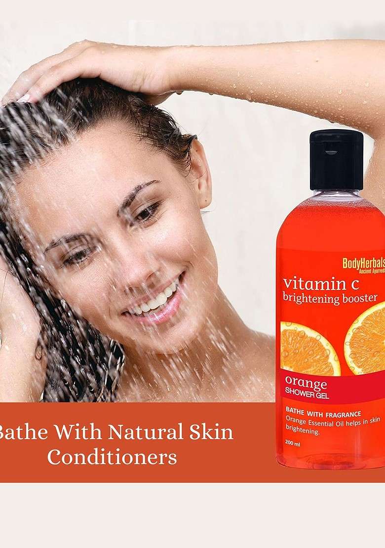Bodyherbals Orange Shower Gel With Aloevera Seabuckthorn 200 Ml - Indya