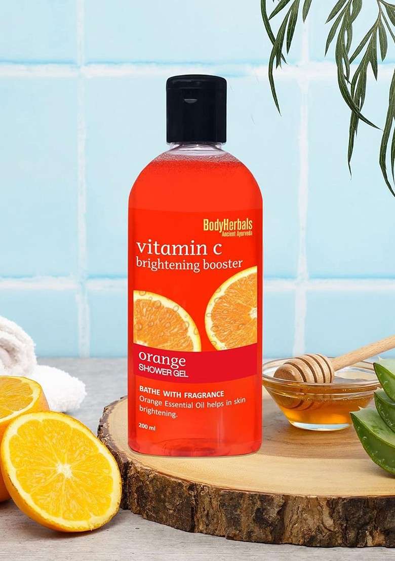 Bodyherbals Orange Shower Gel With Aloevera Seabuckthorn 200 Ml - Indya