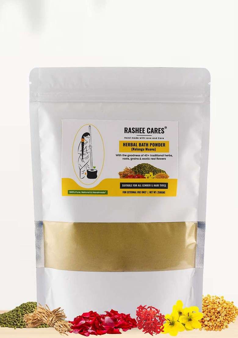 Rashee Cares Herbal Bath Powder With Saffron For Deep Cleansing 250 G - Indya