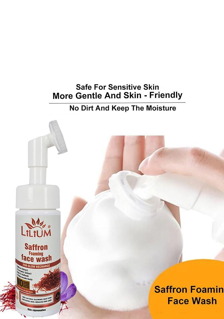 Lilium Saffron Foaming Face Wash For Radiant Clear Skin 150 Ml