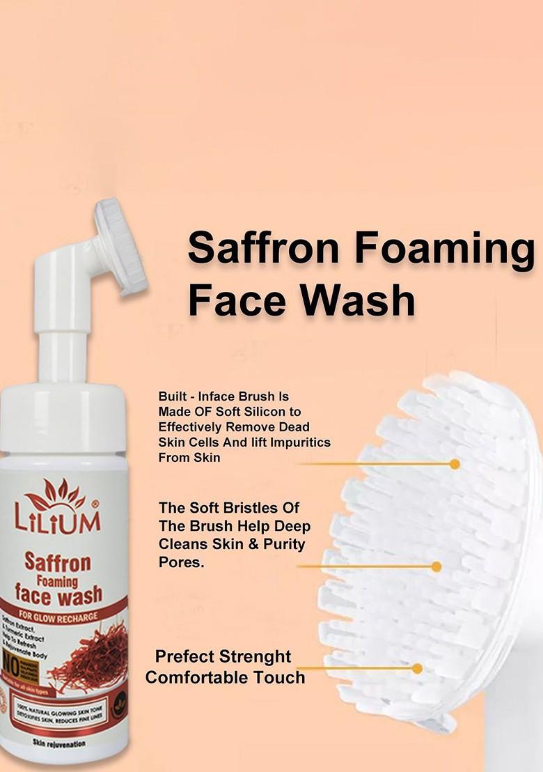 Lilium Saffron Foaming Face Wash For Radiant Clear Skin 150 Ml
