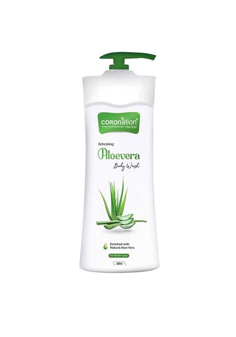 Coronation Herbal Aloe Vera Body Wash With Vitamin E For Hydration 400 Ml