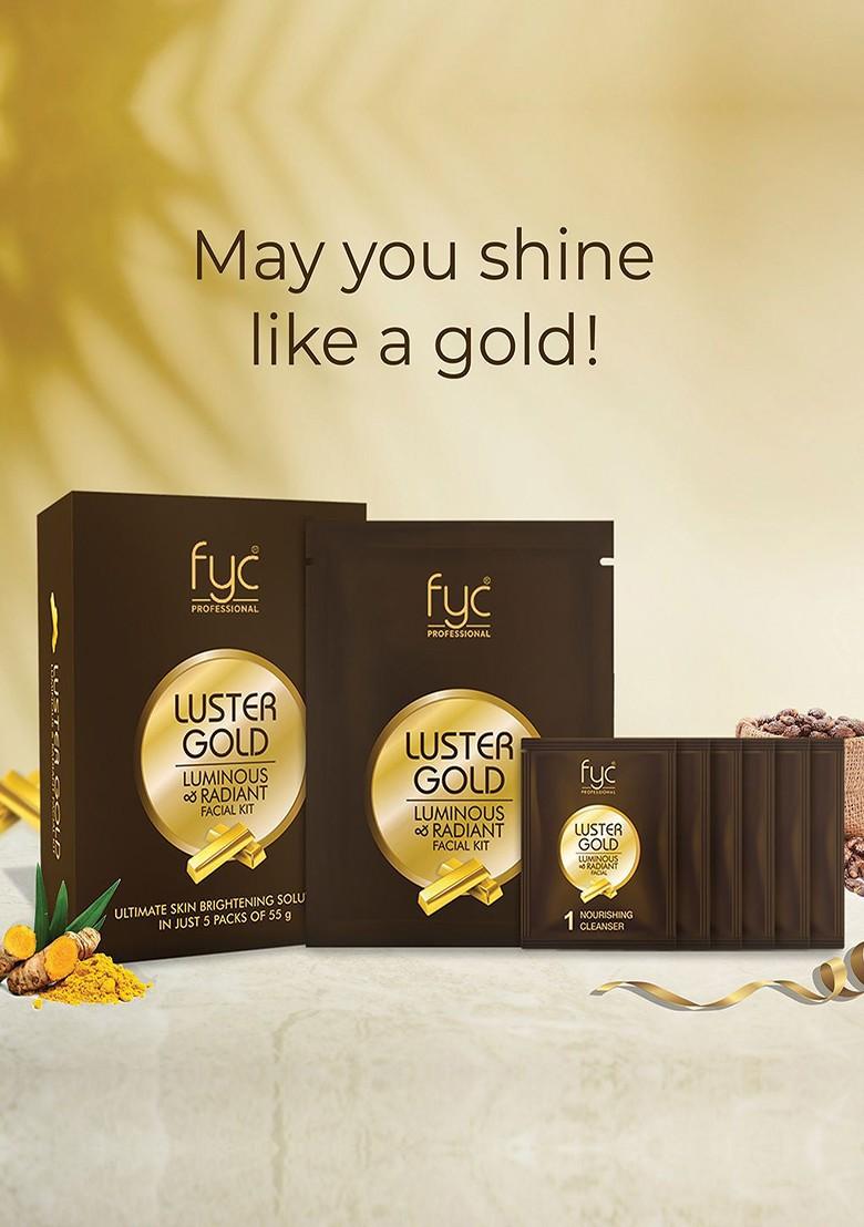 Fyc Professional 6 Step Luster Gold Radiant And Glowing Skin Facial Kit 260 G