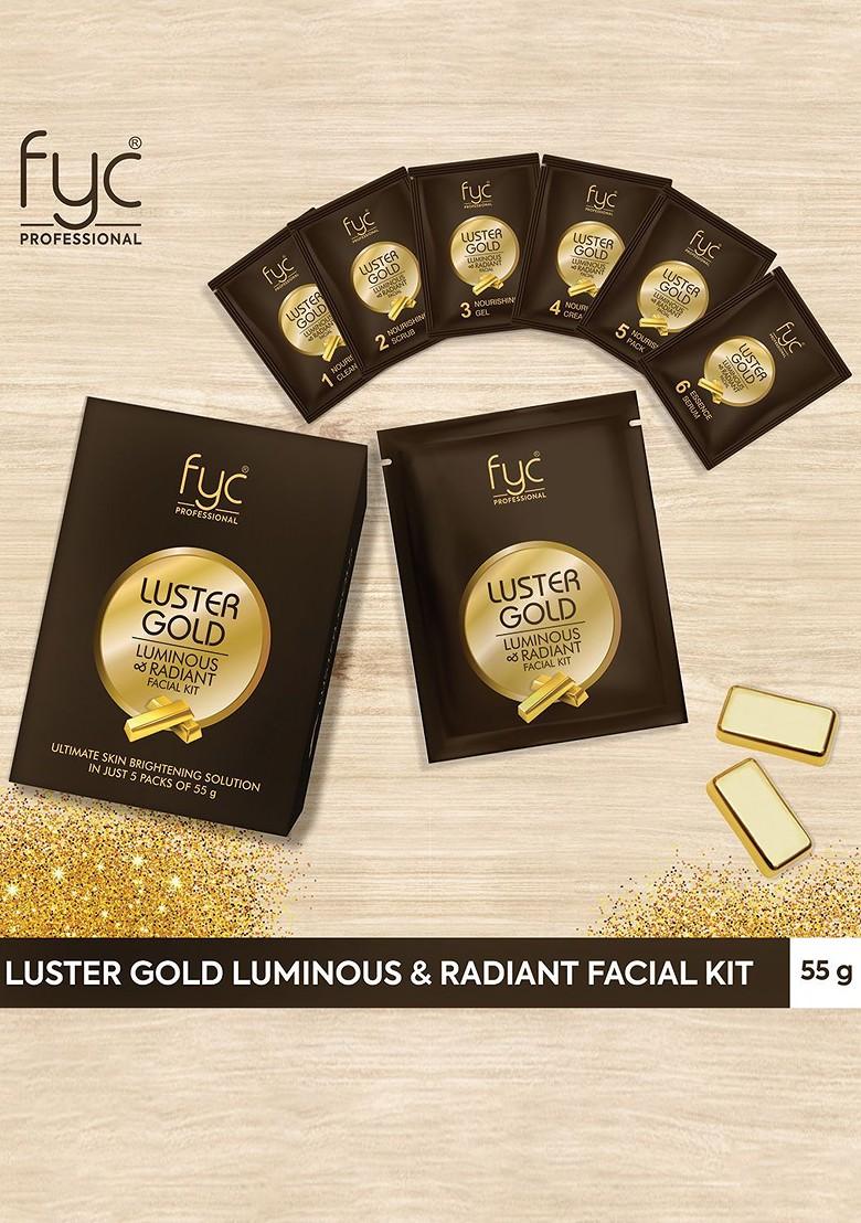 Fyc Professional 6 Step Luster Gold Radiant And Glowing Skin Facial Kit 260 G
