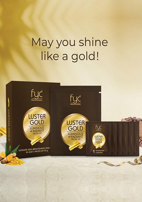 Fyc Professional 6 Step Luster Gold Radiant And Glowing Skin Facial Kit 260 G