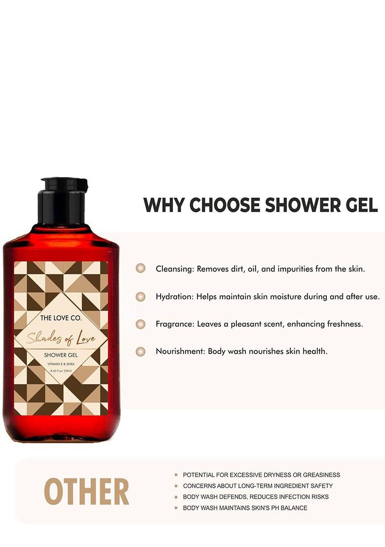 The Love Co Shades Of Shower Gel With Vitamin E Shea Butter 250 Ml