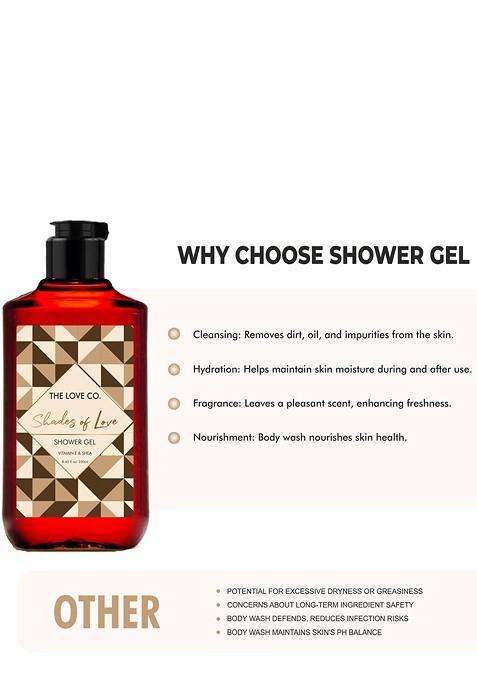 The Love Co Shades Of Shower Gel With Vitamin E Shea Butter 250 Ml