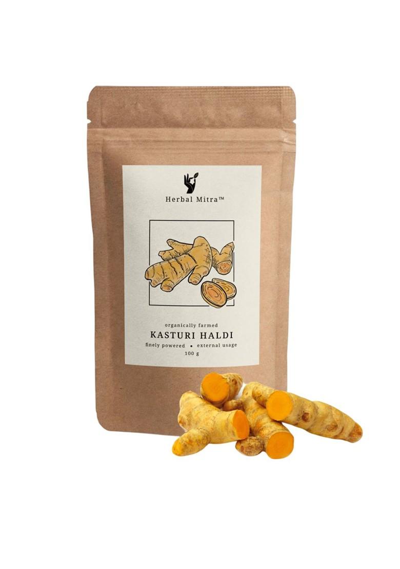 Herbal Mitra Natural Pure Kasturi Haldi Powder Face Pack 100 G